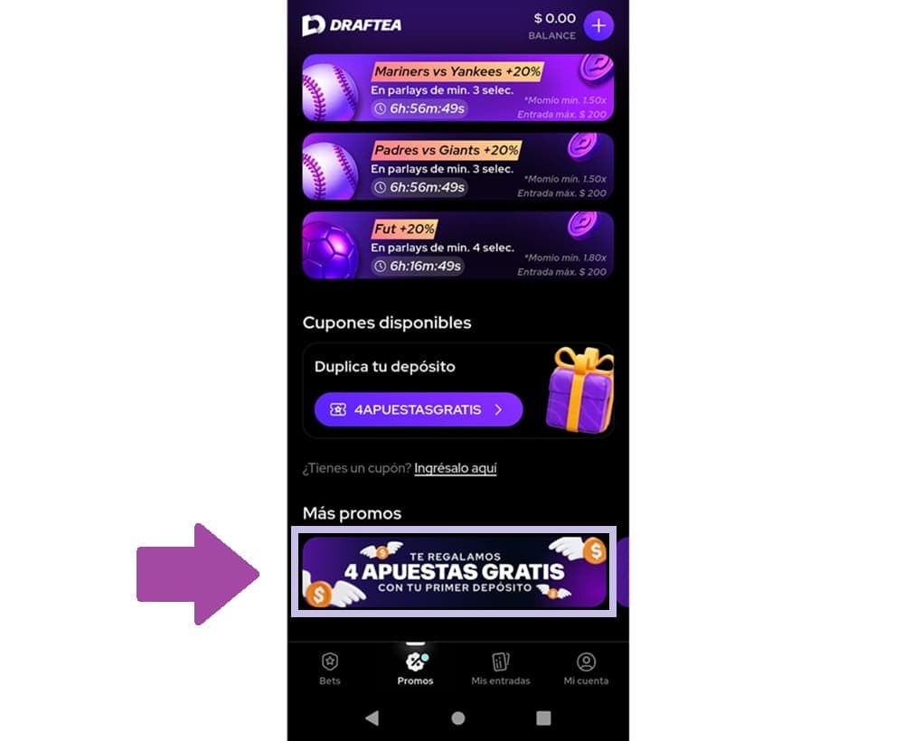 Paso 2: Ubica las promociones disponibles para ti
