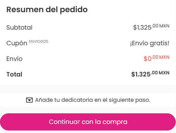 Paso 5: Verás el descuento aplicad o en el Resumen del Pedido