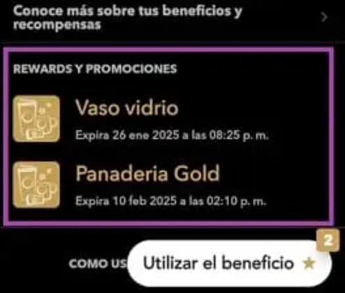 Paso 3: Verás en Rewards
