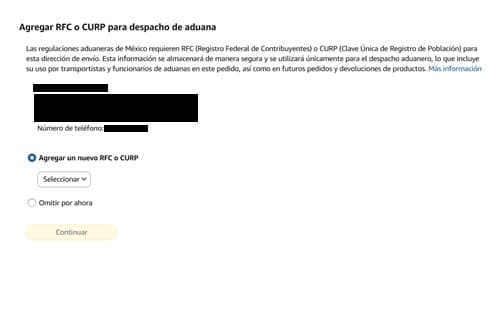 Paso 4: Agrega o verifica la dirección de entrega