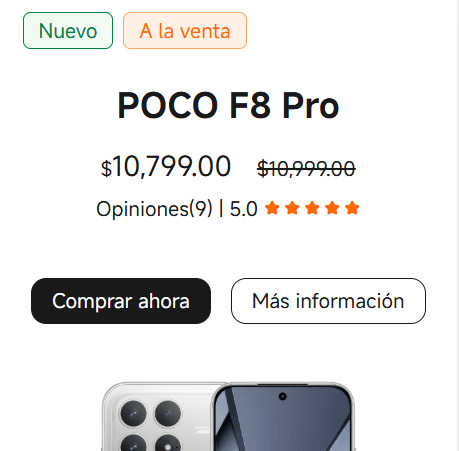 Paso 1: Ingresa a la página de Xiaomi, explora el catálogo