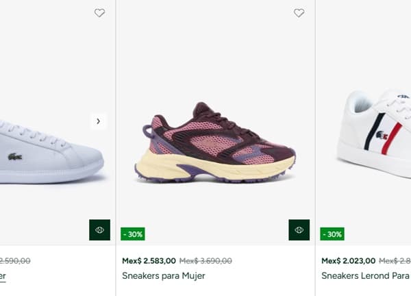 Paso 1: Entra a la web de Lacoste, explora el catálogo