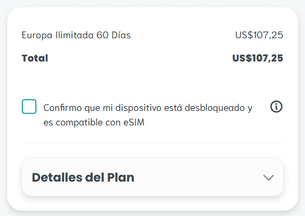Paso 2: Para ver los detalles del Plan