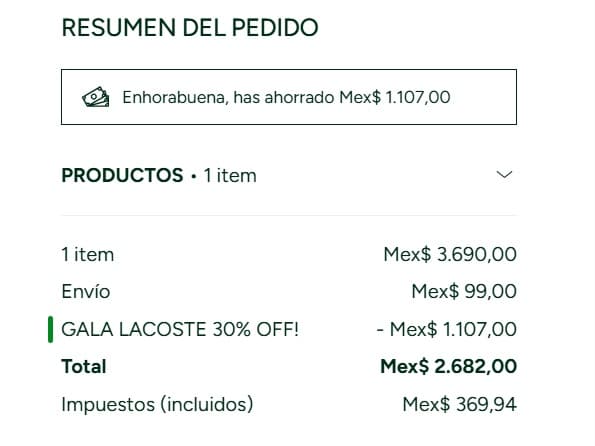 Paso 5: Confirma el descuento