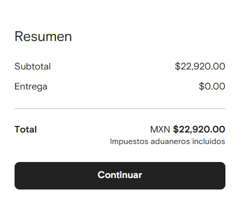 Paso 3: En el resumen de compra verifica que todo sea correcto