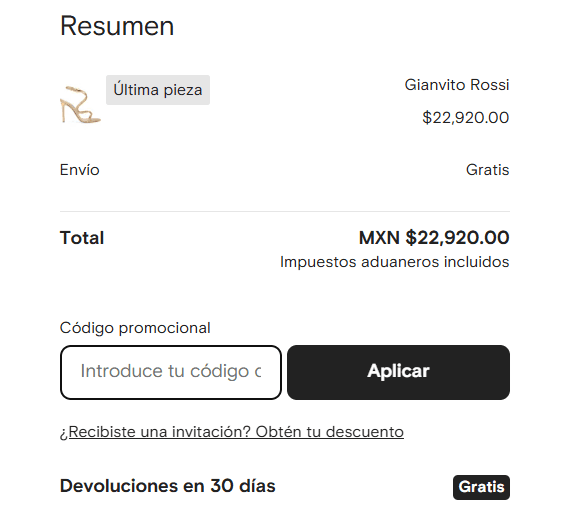 Paso 4: Ubica el apartado Código promocional