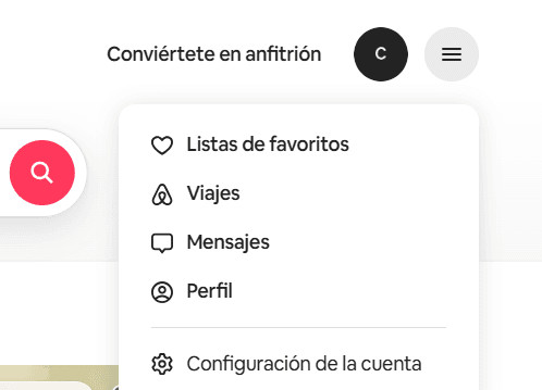 Paso 1: Entra a la web de Airbnb, regístrate o inicia sesión