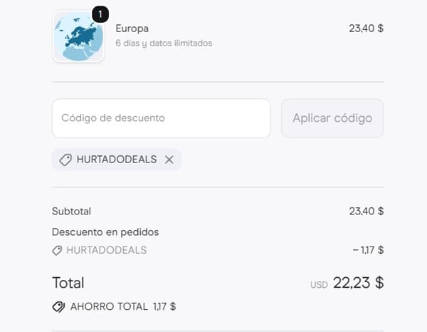 Paso 5: Confirma el descuento
