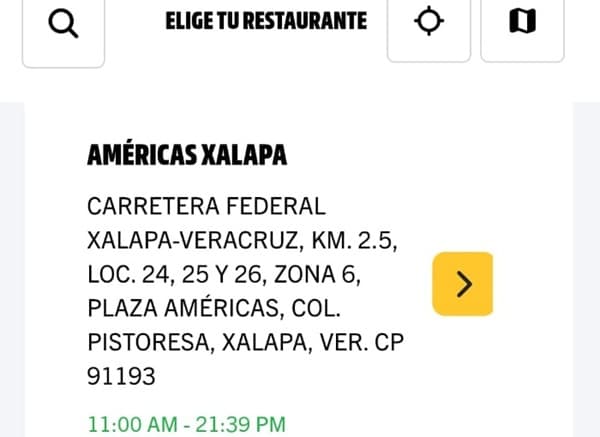 Paso 2: Selecciona el restaurante de tu preferencia