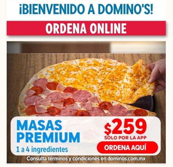 Paso 1: Entra a la app de Domino's Pizza