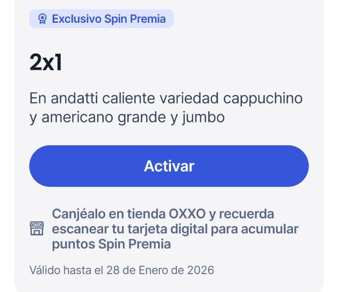 Paso 3: Elige el cupón OXXO, revisa la vigencia