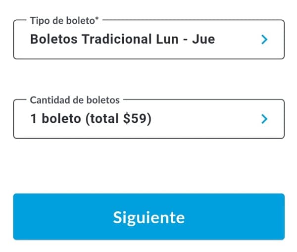 Paso 3: Selecciona el cine, tipo