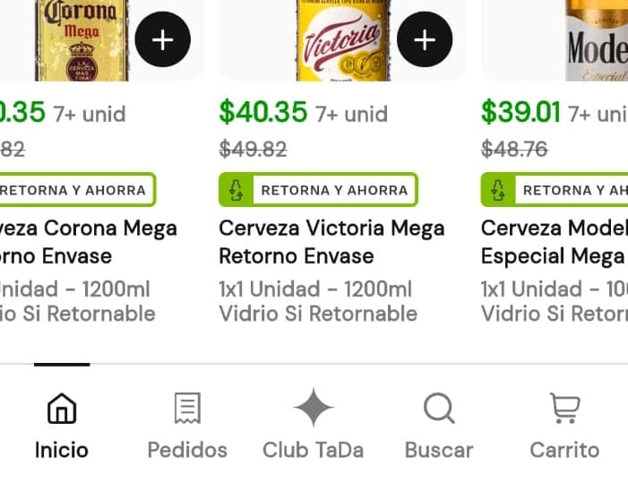 Paso 1: Descarga la app de TaDa Delivery, regístrate,
