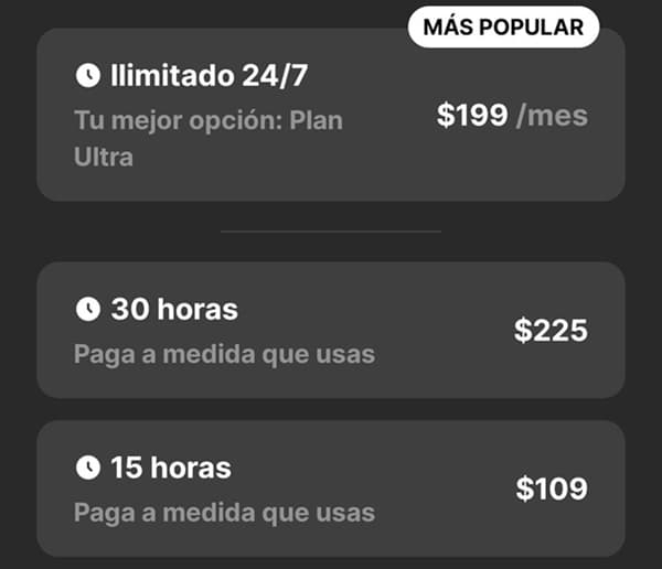 Paso 2: Revisa los precios, las caraceterísticas del plan