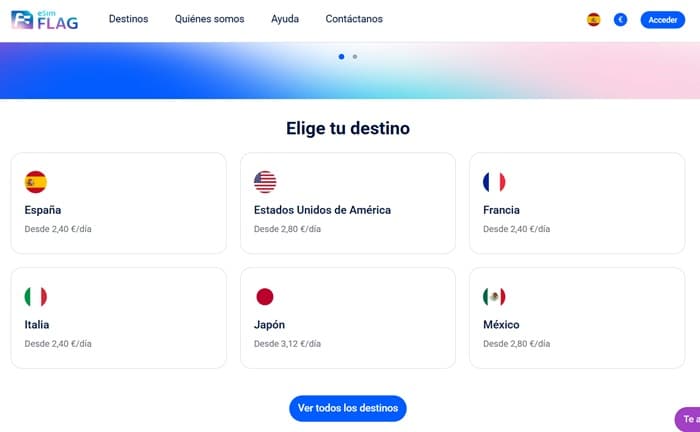 Paso 1: Ingresa a la página de eSimFLAG,