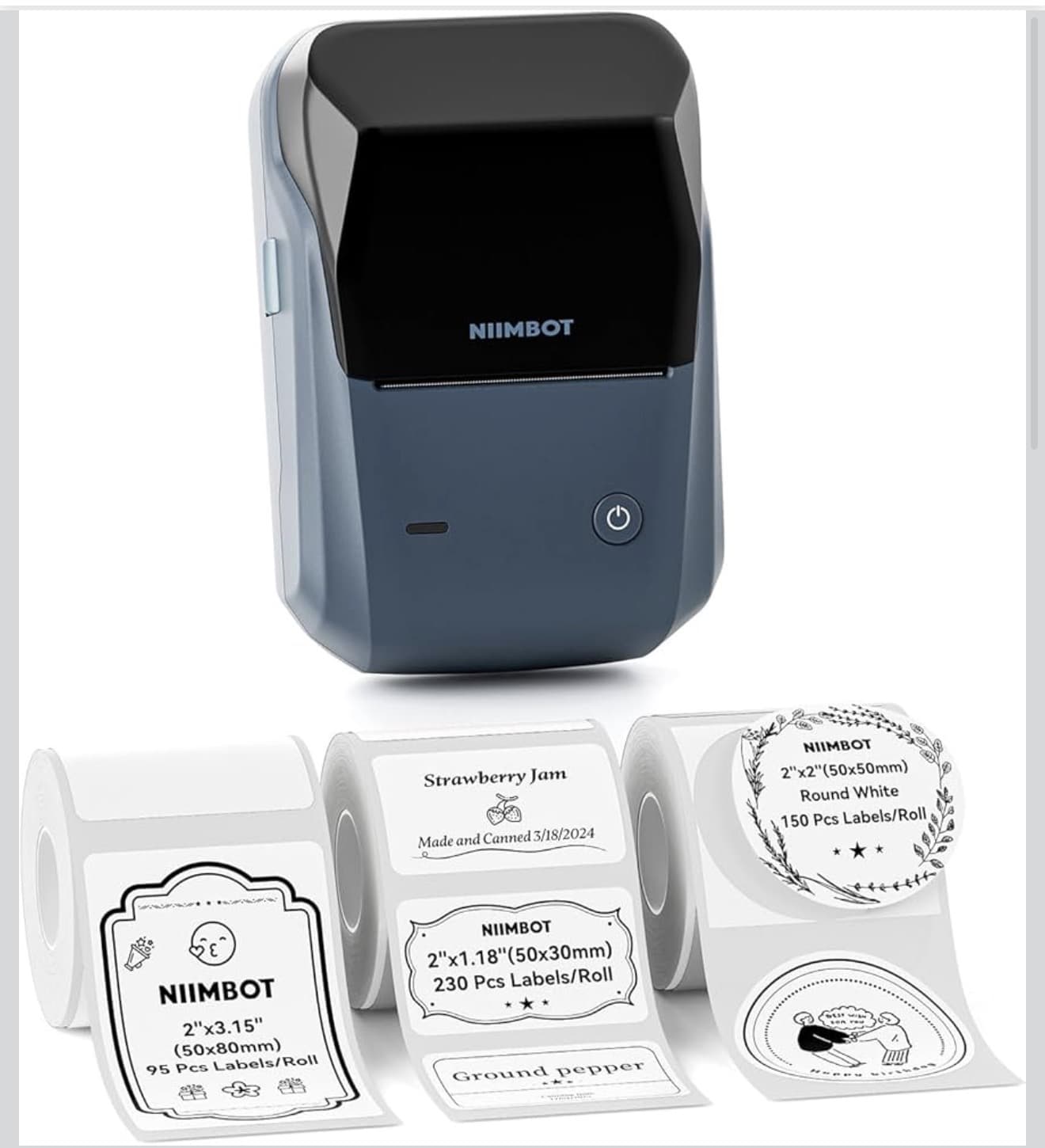 Impresora de etiquetas NIIMBOT B1 con cinta y 3 rollos de papel