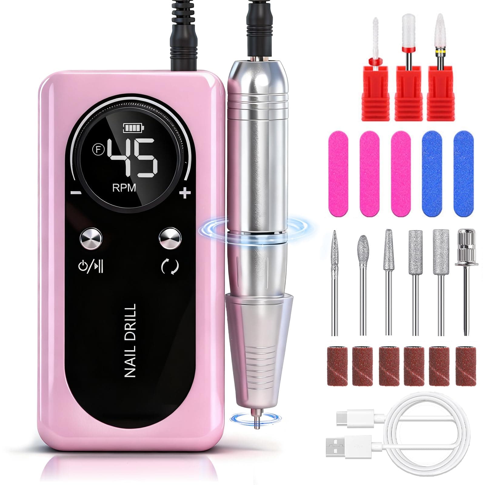 Drill Eléctrico para Uñas Profesional con Velocidad Ajustable