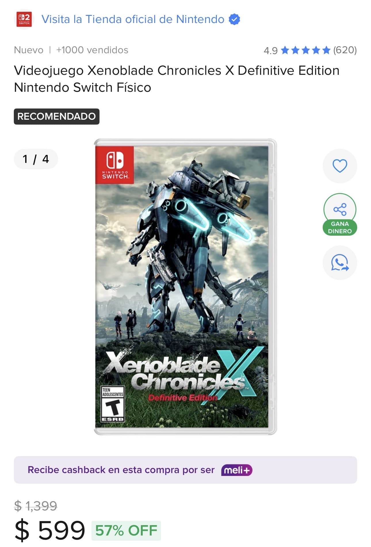 Xenoblade Chronicles X para Nintendo Switch