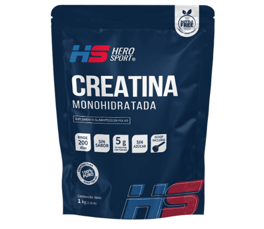 HS HERO SPORT Creatina Monohidratada 1kg - 5g por Porción