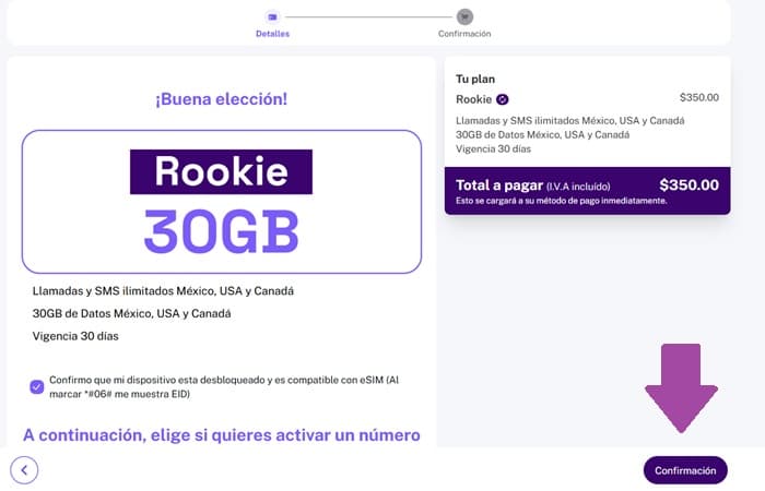 Paso 3: Revisa la compra