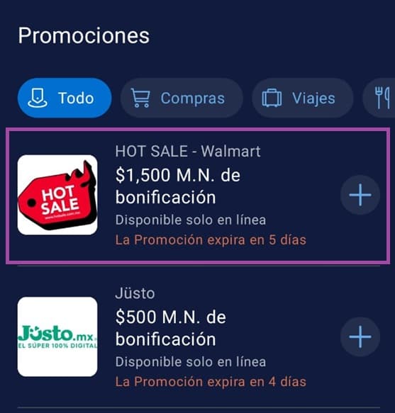 Paso 3: Verás un listado con las ofertas disponibles