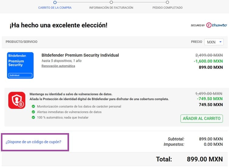 Paso 2: Abre el checkout
