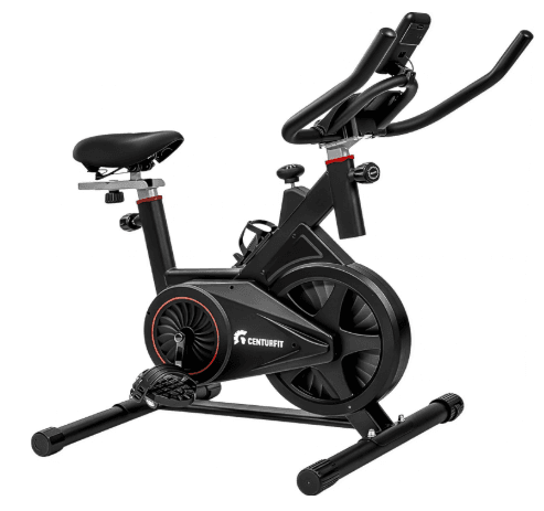 CENTURFIT Bicicleta de Spinning con Monitor Digital y Soporte para Tablet