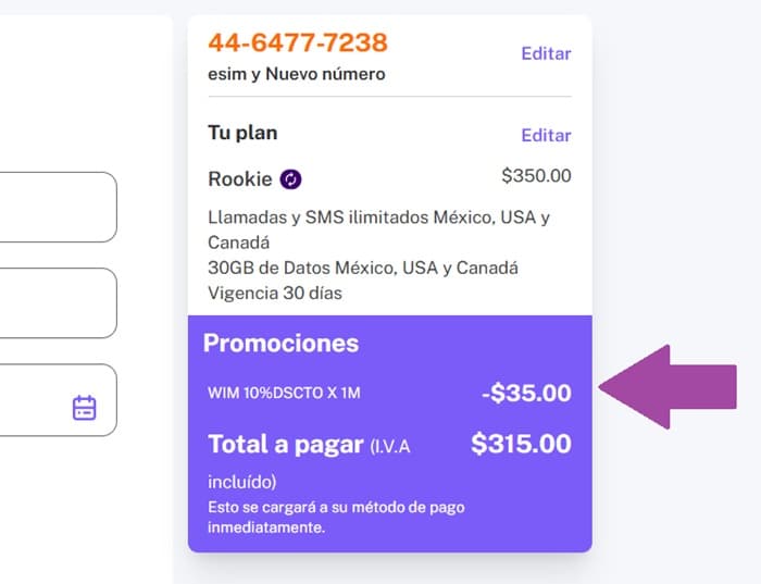 Paso 5: Confirma el descuento