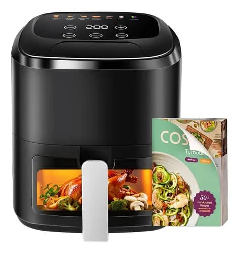 Freidora de Aire Eléctrica 6.5L 1500W - 7 Programas Digitales con Luz y Recetas
