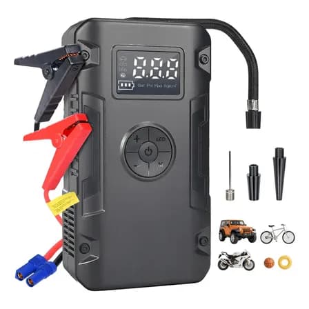 Arrancador de Batería de Auto 9000A con Compresor de Aire Portátil 150PSI