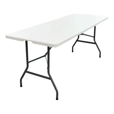 Mesa Plegable Styrka Tipo Portafolio 1.80m Color Blanco