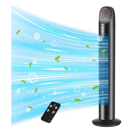 Ventilador de Torre Abanico Sin Aspas Portátil con Control Zuszox