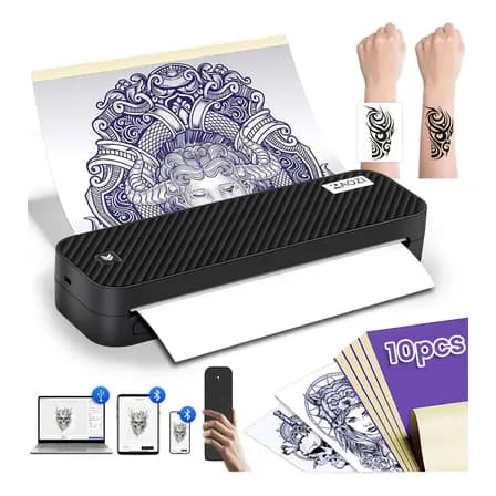 Impresora Tatuajes Térmica Portátil para Stencil con Bluetooth y USB