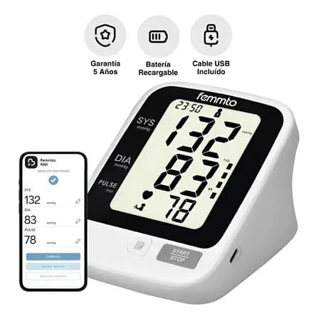 Baumanometro Digital de Brazo Recargable USB para Medir Presión Arterial