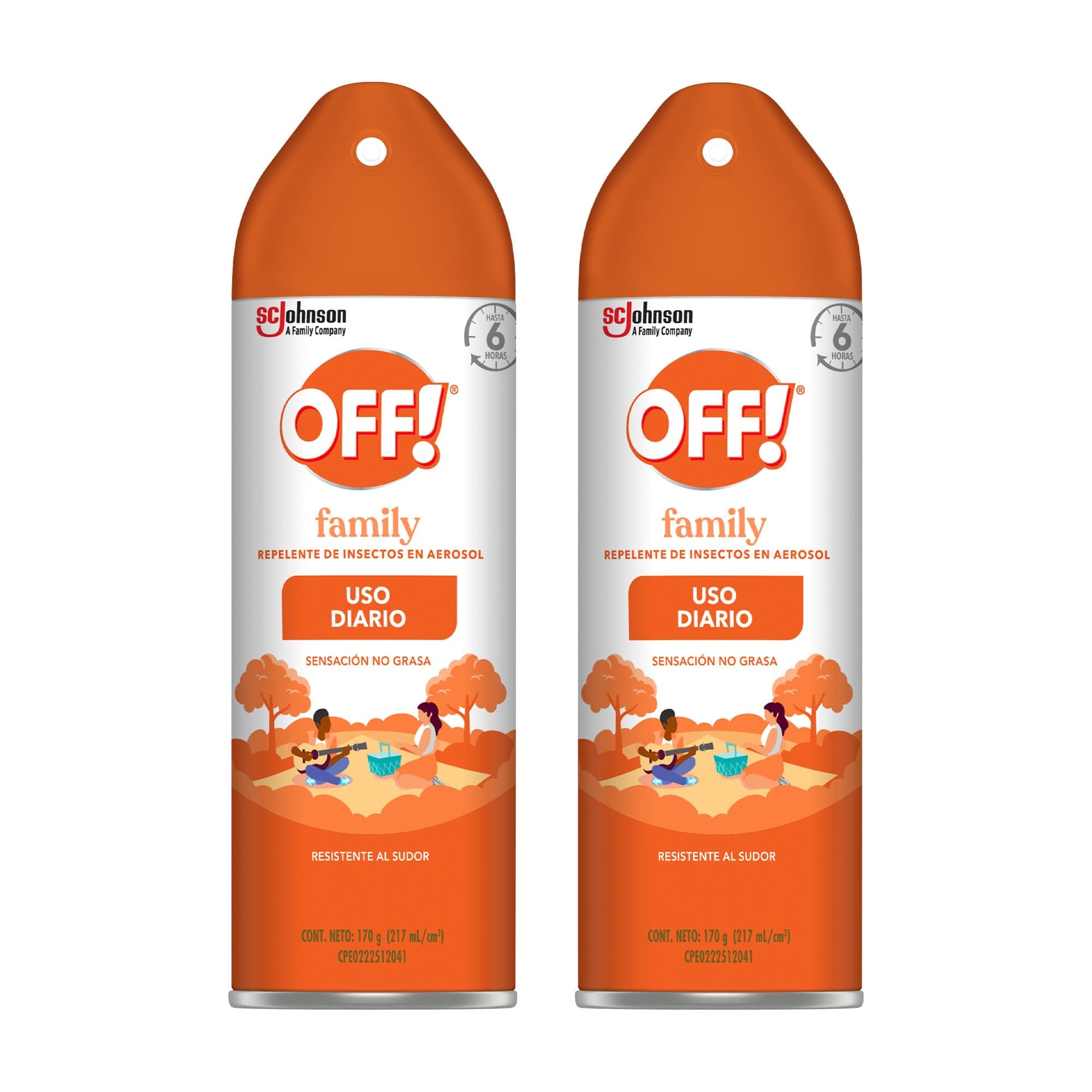 OFF Family Aerosol Repelente 2 unidades 217 ml - 34% de descuento