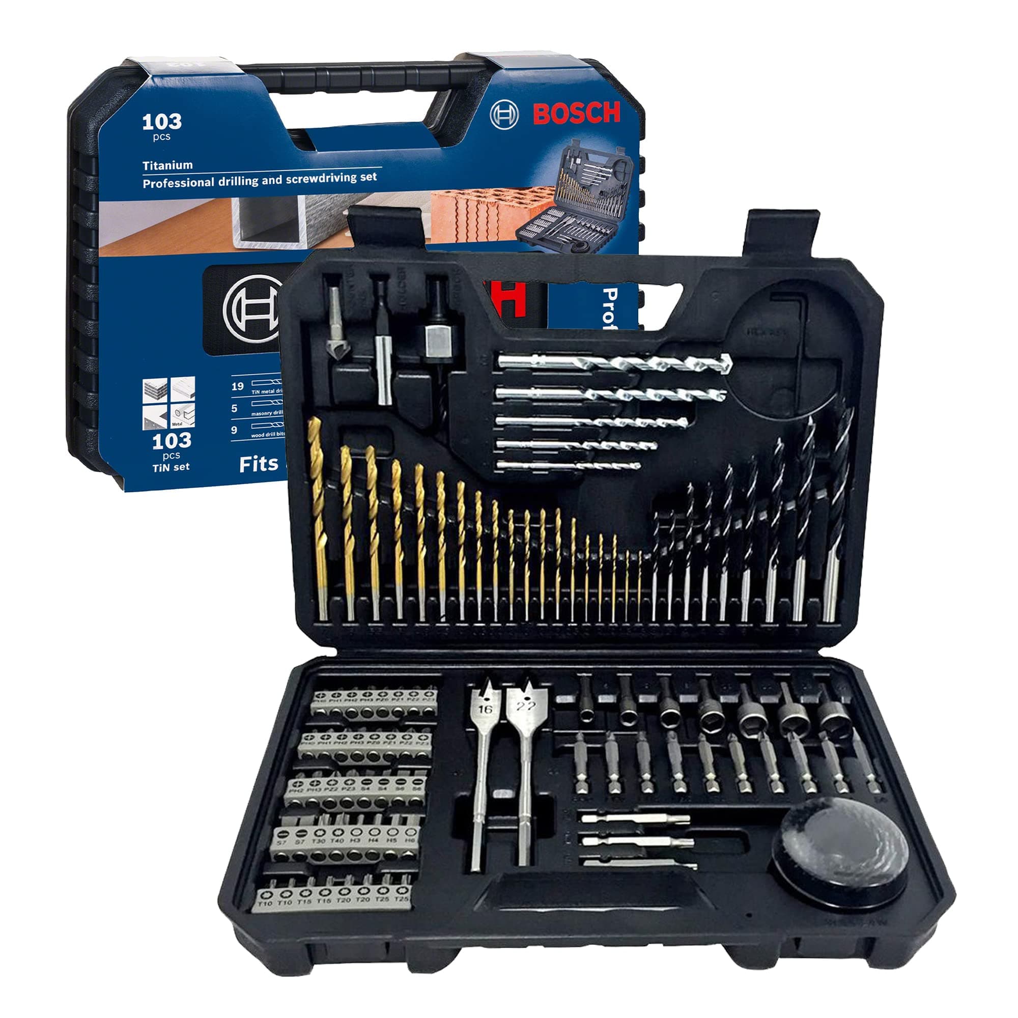 Bosch Set de Puntas y Brocas 103 Unidades – 45% de Descuento en Kit Completo