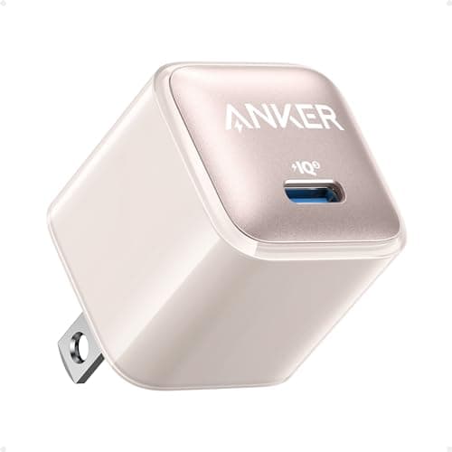 Anker Cargador USB-C de 20W, Cargador Rápido Compacto con PIQ 3.0 para iPhone 16/16 Plus/Pro/Pro MAX, 15/14/13, Galaxy, Pixel, iPad (Cable no Incluido)