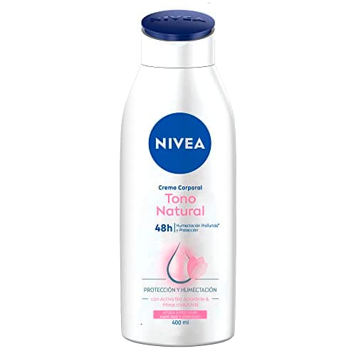NIVEA Crema Corporal Humectante Tono Natural (400 ml) - 48 Horas de Humectación Profunda con Filtros UVA/UVB y Activo Bio-aclarante