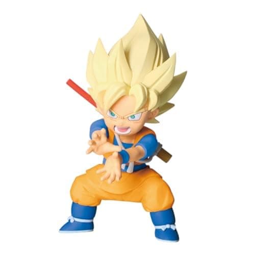 Banpresto Dragon Ball DAIMA Son Goku con Panel (Mini) Figura Figura de Colección Bandai Estatuilla en Escala de 6” Original