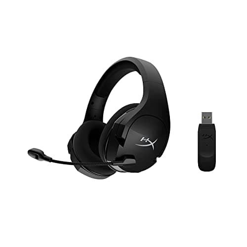 HyperX Cloud Stinger Core - Auriculares Inalámbricos Gaming para PC, Ligeros, con Sonido Surround Virtual 7.1, Deslizadores de Acero Duraderos, Micrófono con Cancelación de Ruido