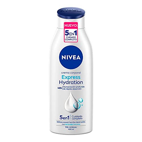 NIVEA Crema Corporal Humectante Express Hydration (400 ml) - 48 horas de Humectación Porfunda