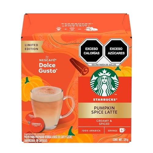 NESCAFÉ DOLCE GUSTO Cápsulas de Café Starbucks Pumpkin Spice Latte 12 Cápsulas Cubo 129g