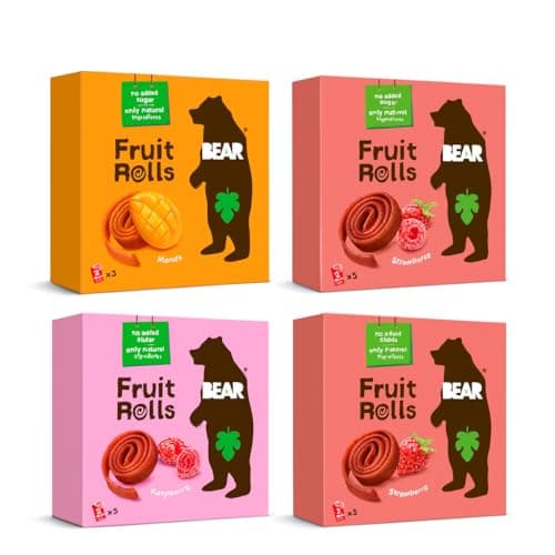 Bear Rollitos de Fruta Multisabor | Ingredientes 100% Naturales | 20 X 20g