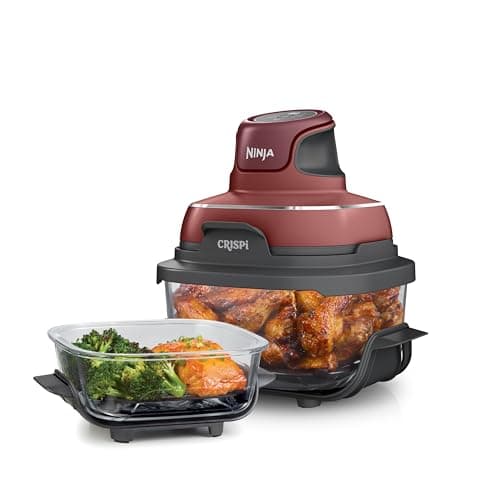 Freidora de Aire Ninja Crispi 4-en-1 con Recipientes de Vidrio 4 QT - Cocina Saludable