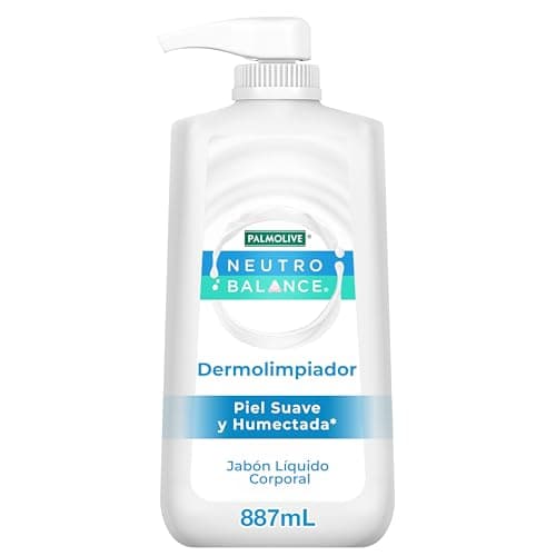 Palmolive Neutro Balance Jabón Corporal Líquido Dermolimpiador, 887 ml, Humecta Y Protege Tu Piel, Cuidado Delicado, Fórmula Suave Con Tecnología Humectante