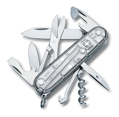 Victorinox Navaja Climber Silver Tech, Plata Transparente, 14 Usos