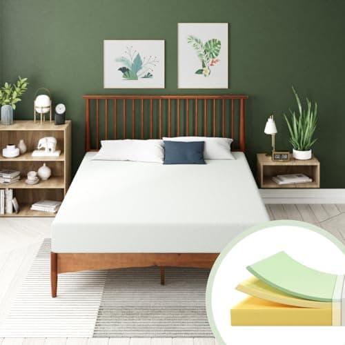 Zinus Green Tea Premium | Colchón Individual de Memory Foam con Esencia de Té Verde Que Ayuda a Alinear la Columna Vertebral y bloquea la Humedad | Garantía de 10 años