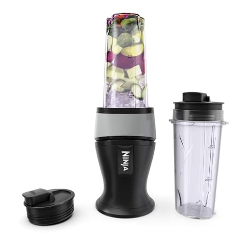 NINJA Fit Licuadora Personal, 2 Vasos de 16oz, Listo para Llevar, Negro, QB300SS