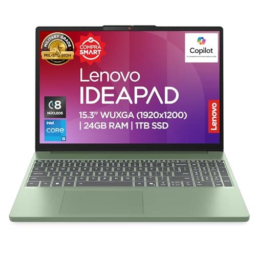 Lenovo Laptop Ideapad Slim 3|15,3" WUXGA |Intel Core i5| 24GB RAM 1TB SSD | Verde