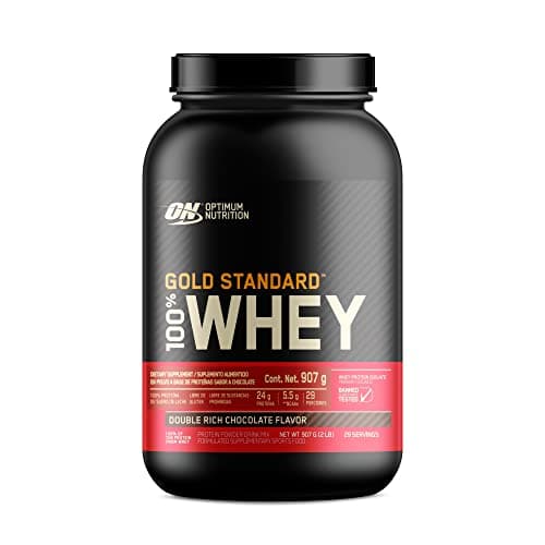 OPTIMUM NUTRITION, Proteína Whey, Gold Standard 100% Whey, Sabor Chocolate, 2 Lbs (907 Gramos)